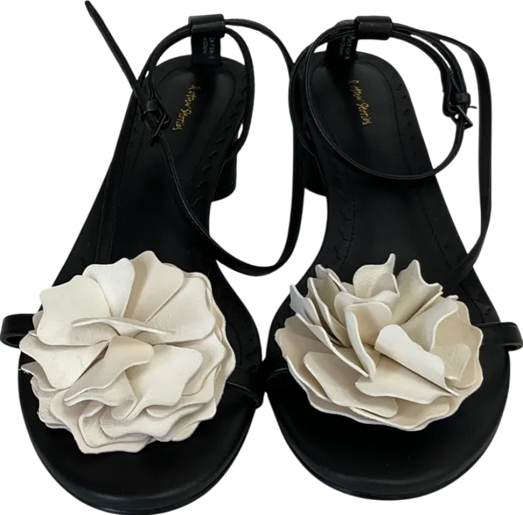 & Other Stories Black Heeled Leather Sandals UK 5 EU 38 👠