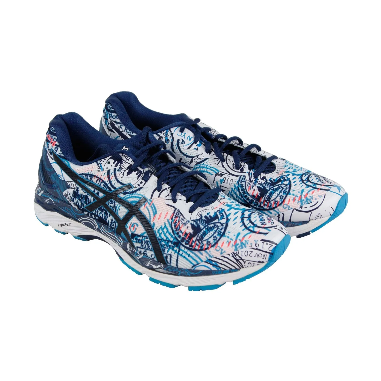 Asics Gel Kayano 23 Nyc T6A2N-0158 Mens Blue Canvas Athletic Running Shoes