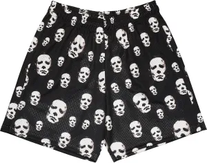 BOOMLEMON Mens Mesh Graphic Print Shorts Fashion Designer Workout Shorts Retro Casual Cool Streetwear Short Pants