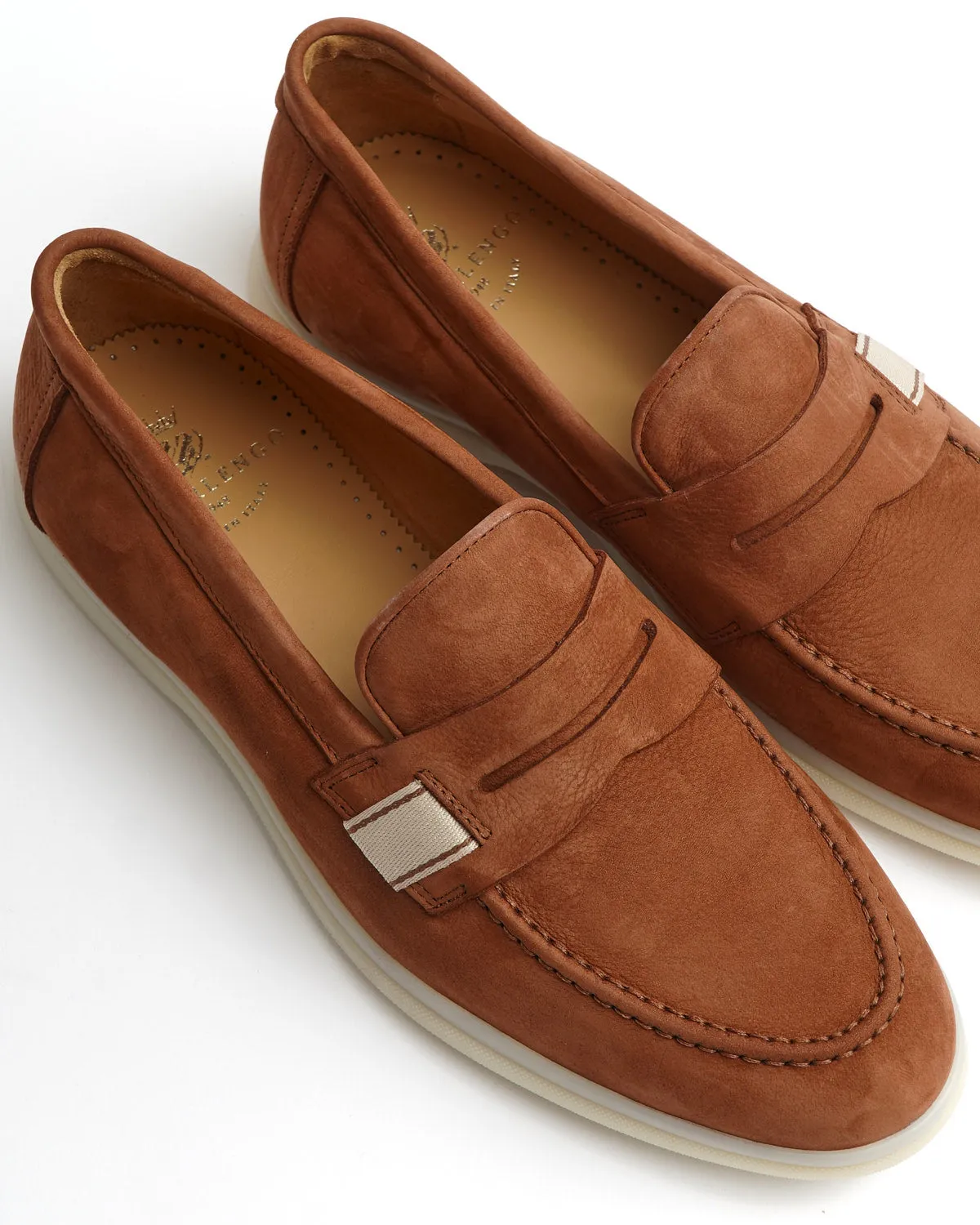 Copper Morbidone Leather Loafers