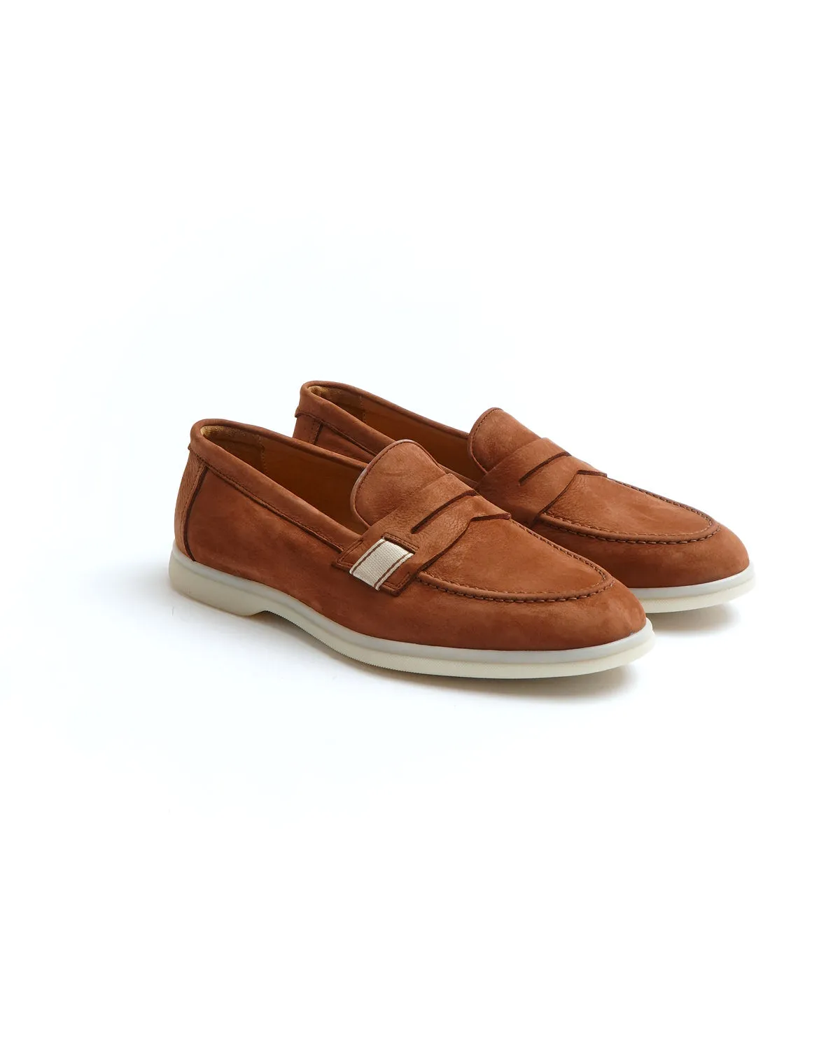Copper Morbidone Leather Loafers