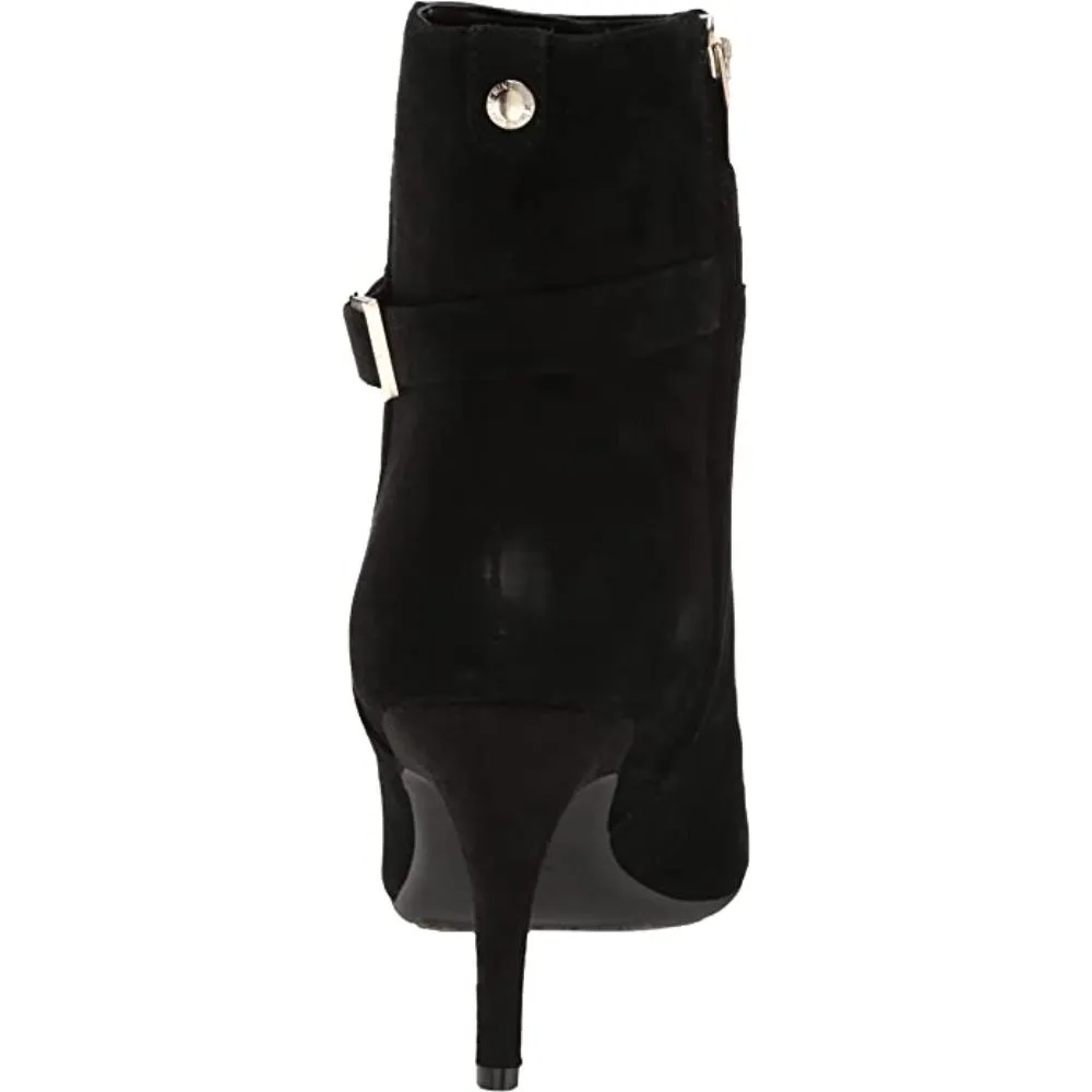 Dian 9x9 Black Suede Nine West Ankle Boots