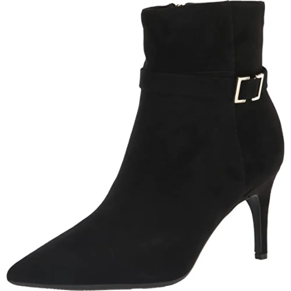 Dian 9x9 Black Suede Nine West Ankle Boots