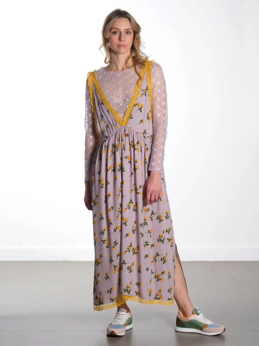 Lisa Dress - Yellow Lace