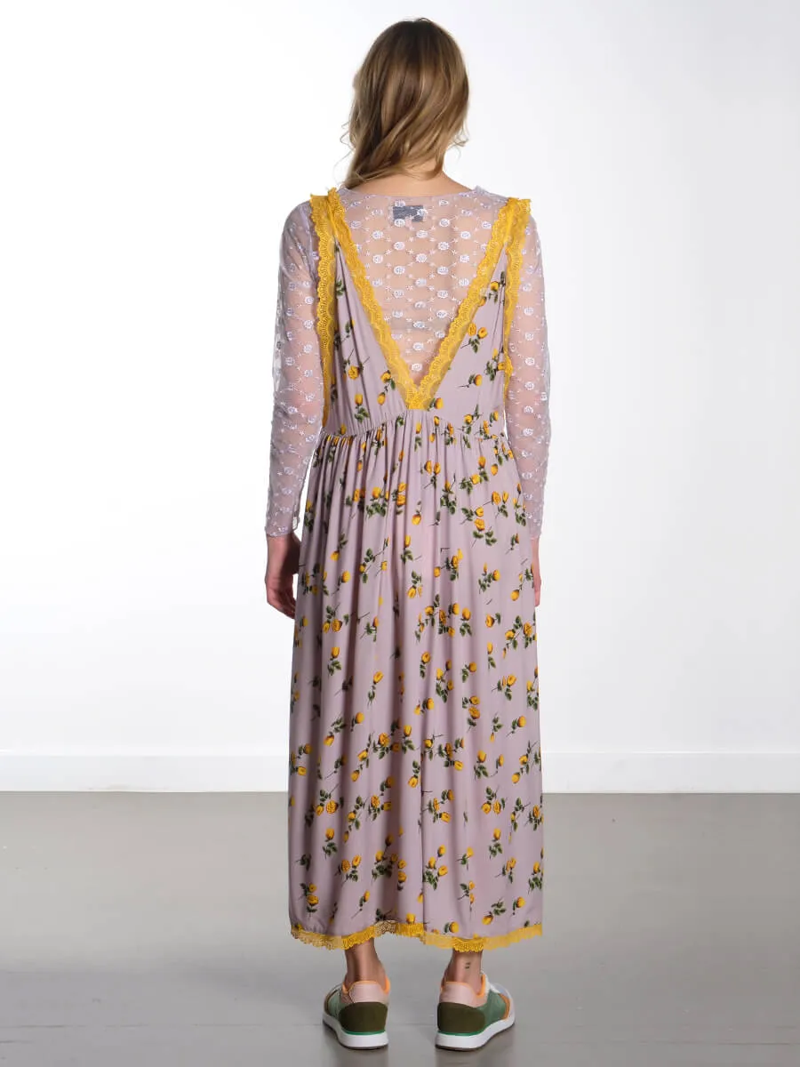 Lisa Dress - Yellow Lace
