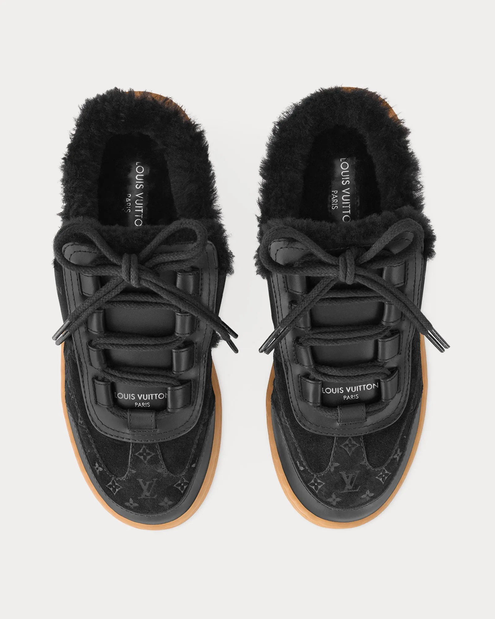 Lous Open Back Black Slip On Sneakers