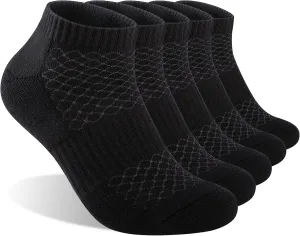 Mens 100% Cotton Cushioned Ankel Socks, Athletic Performance Running Moisture Wicking Breathable socks