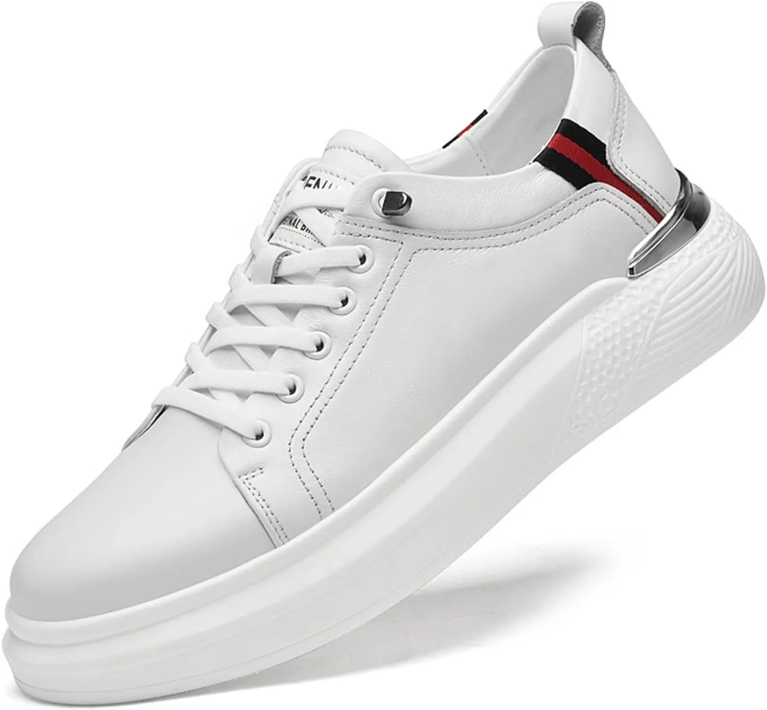 Men's Invisible Height Increasing Elevator Shoes 2.36" Leather Lace up Driving Casual Sneakers Height-Boosting Formal Dress Shoes for Business Wedding Office