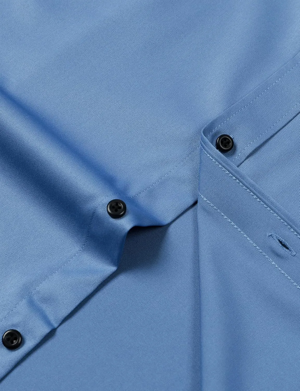 Men's Stretch Wrinkle Free Dress Shirts Formal Wedding Prom Long Sleeve Button Down Shirt