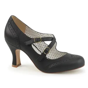 Pin Up Couture Flapper 35 Womens 3" Heel, Mary-Jane Court Shoes