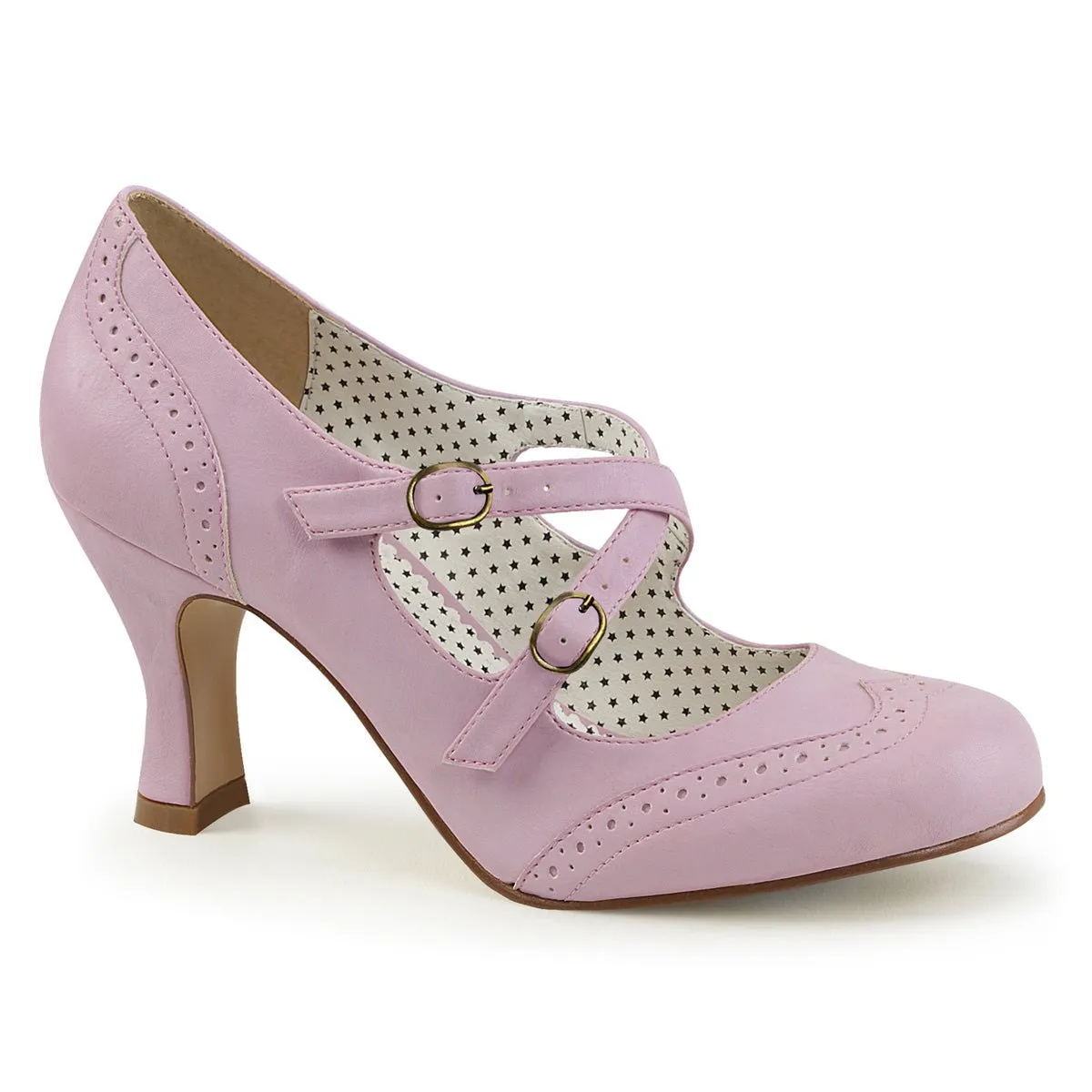 Pin Up Couture Flapper 35 Womens 3" Heel, Mary-Jane Court Shoes