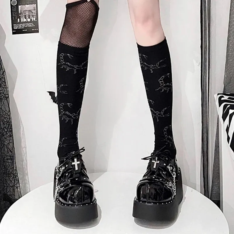 Sohiwoo Fashion Zipper Chunky Platform Mary Janes Women 2023 Round Toe Buckle Wedge Pumps Woman Patent Leather Y2K Punk Gothic Shoes