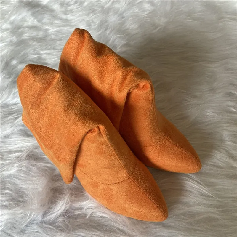 Suede Short Ankle Boots