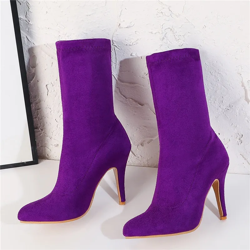Suede Short Ankle Boots