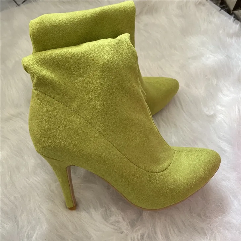 Suede Short Ankle Boots