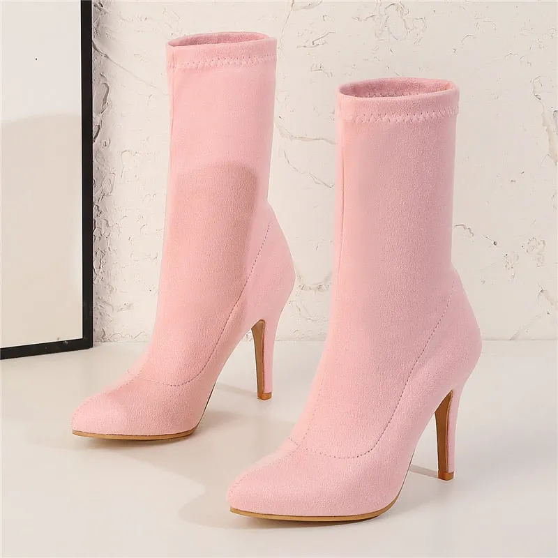 Suede Short Ankle Boots