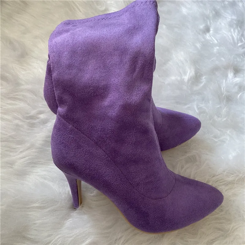 Suede Short Ankle Boots