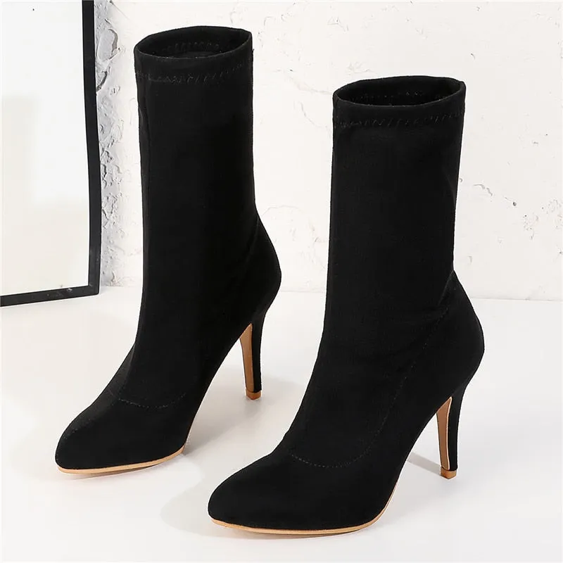 Suede Short Ankle Boots