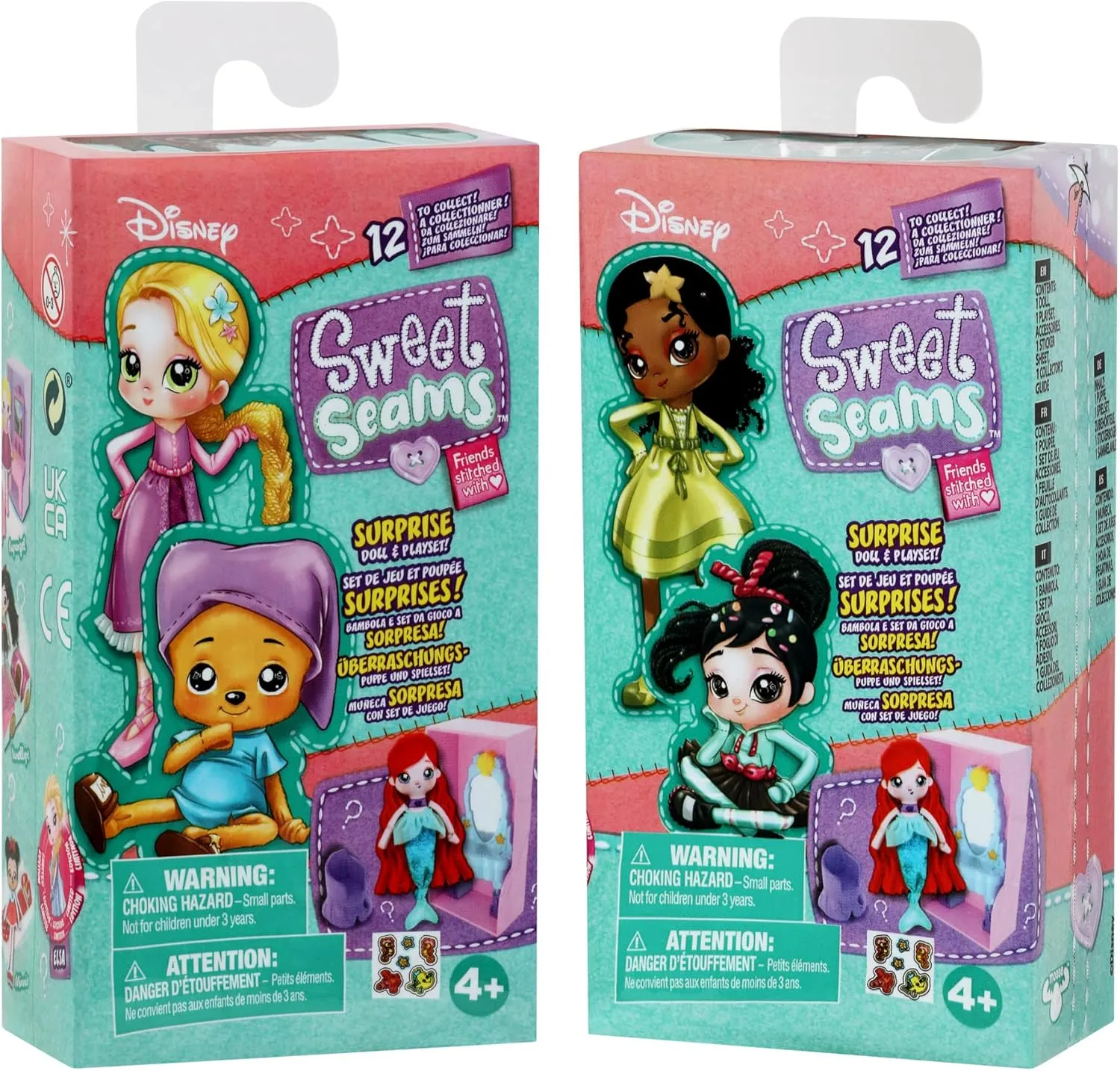 SWEET SEAMS Disney Single Pack Bundle: The Nightmare Before Christmas - Sally & Alice in Wonderland 6" Soft Rag Dolls and Playsets