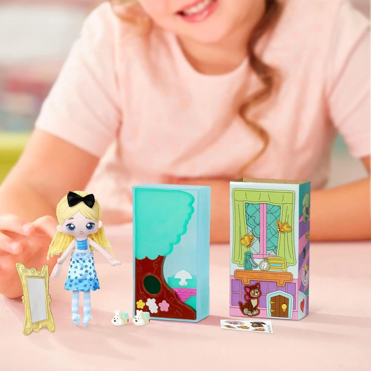 SWEET SEAMS Disney Single Pack Bundle: The Nightmare Before Christmas - Sally & Alice in Wonderland 6" Soft Rag Dolls and Playsets