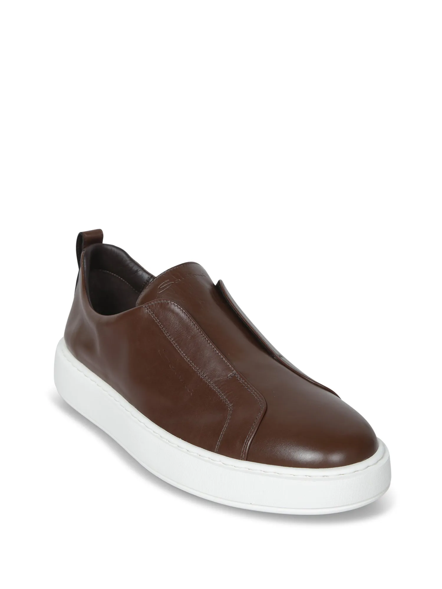 Victory Dark Brown Leather Sneakers