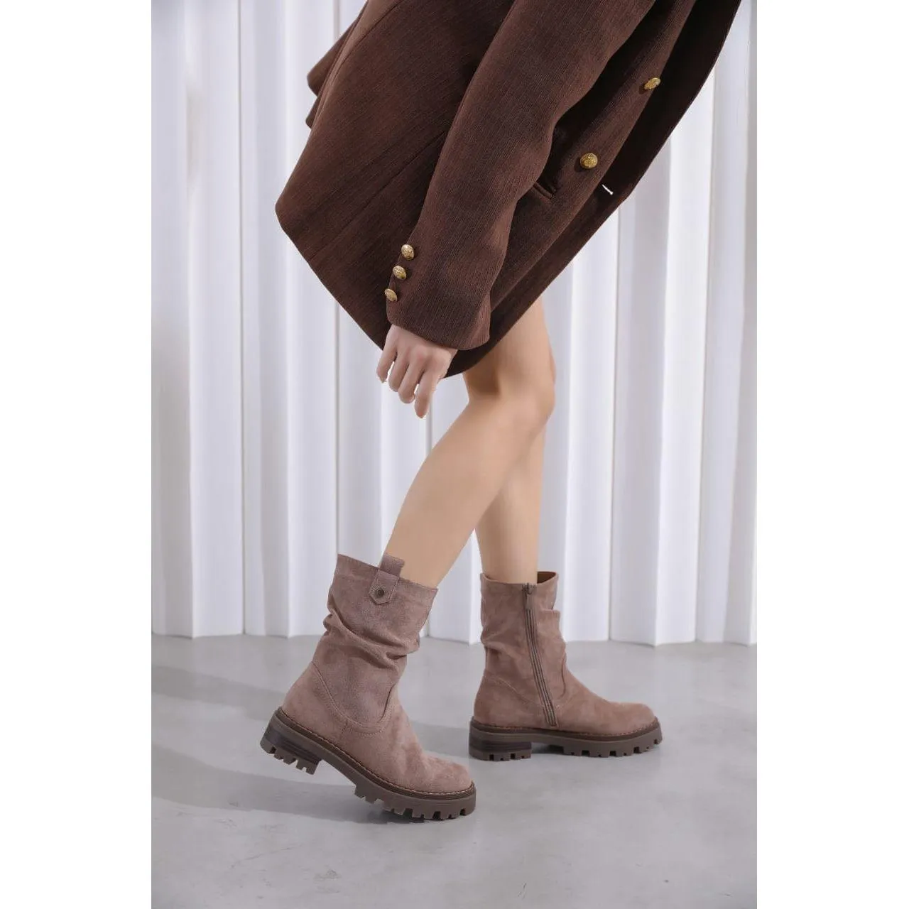 Vintage Suede Ankle Boots