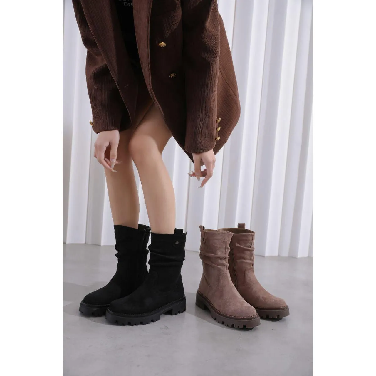 Vintage Suede Ankle Boots